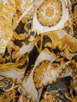 Thumbnail for your product : Versace Baroque Pattern Wool Blend Scarf - Womens - Gold