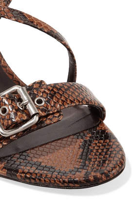 Chloé Scottie Snake-effect Leather Sandals - Snake print