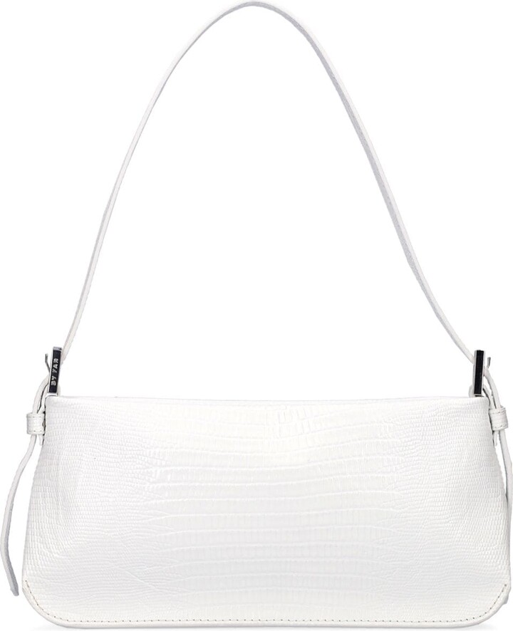 Taupe Lizard Embossed Goat Leather Flap Bag - laperruque