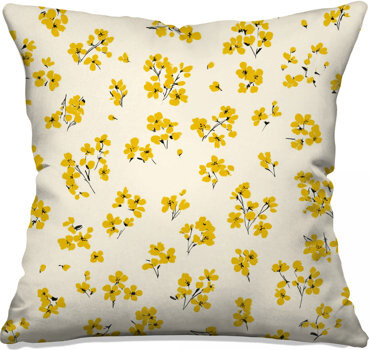 VisionDecor Flowers Throw Pillow, Floral Double Sided Pillows