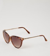 Thumbnail for your product : New Look Tortoiseshell Effect Metal Sunglasses