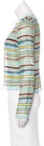 Thumbnail for your product : Naeem Khan Striped Silk Cardigan