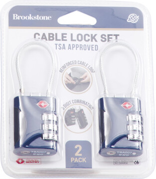 TJMAXX 2Pc Cable Lock Set