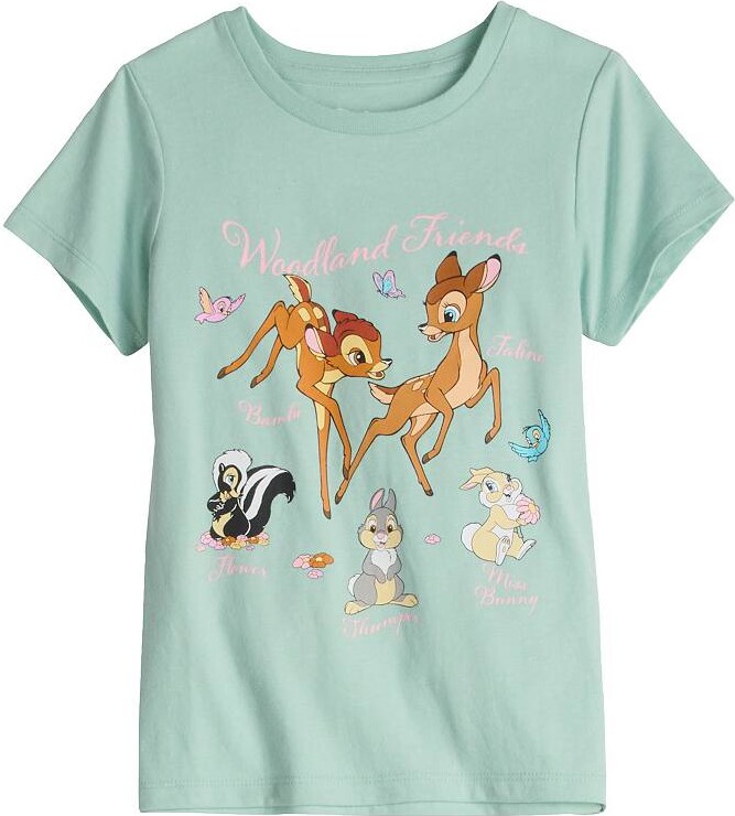 Disney's Bambi Woodland Friends Girls 4-12 Graphic Tee