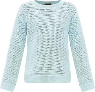ALBUS LUMEN Oversized Cotton-crochet Sweater