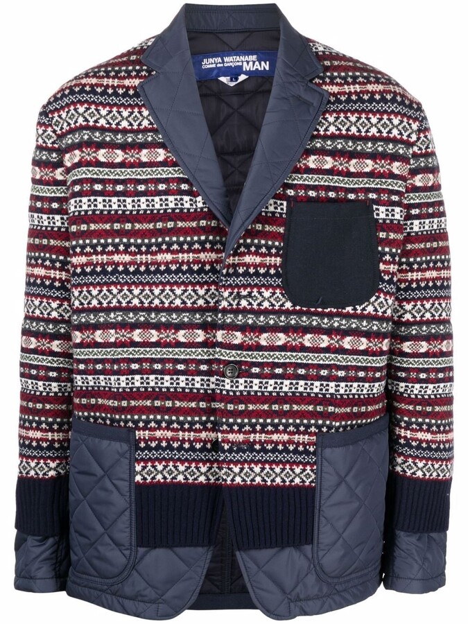 mens knit sweater blazer