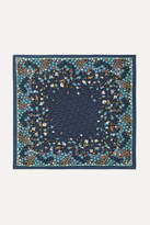 Thumbnail for your product : Fendi Printed Silk-twill Scarf - Navy