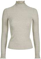 Thumbnail for your product : Petite long sleeve frill neck top