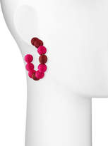 Thumbnail for your product : Lydell NYC Wrapped Ball Hoop Earrings, Pink/Red