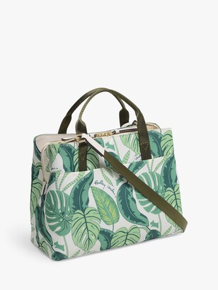 Radley Maple Cross Palm Print Medium Zip Top Grab Bag, Chalk
