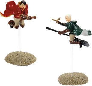 Department 56 Harry Potter Village The Seekers Harry Potter Draco Malfoy Figurine Set, 2 Pieces, 4.53in H