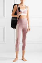 Thumbnail for your product : Live The Process - Geometric Paneled Stretch-supplex Sports Bra - Baby pink