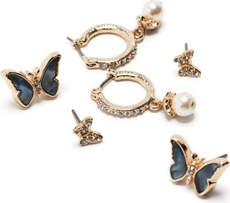 Marchesa Notte Bridal Rhinestone-Embellished Three-Pair Earring Set
