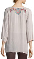 Thumbnail for your product : Johnny Was Dolora Embroidered Georgette Blouse