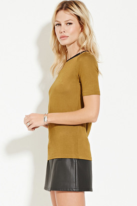 Forever 21 Contemporary Zip-Back Top