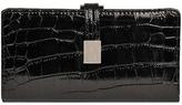 Thumbnail for your product : Wilsons Leather Womens Addison Cactus Croco Framed Faux-Leather Clutch