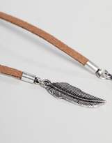 Thumbnail for your product : Reclaimed Vintage Inspired Bolo Necklace With Feather Charms Exclusive To ASOS