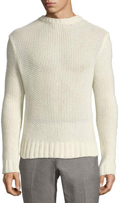 Ralph Lauren Air-Spun Seed-Stitch Cashmere Sweater, Cream