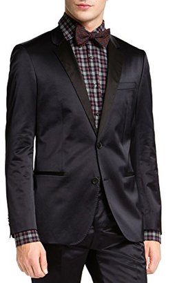 HUGO BOSS Black Two Button Grey Lapel Virgin Wool New Men's Blazer (42 Long)