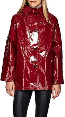 KASSL Women's Lacquered Cotton-Blend Trench Coat - Wine