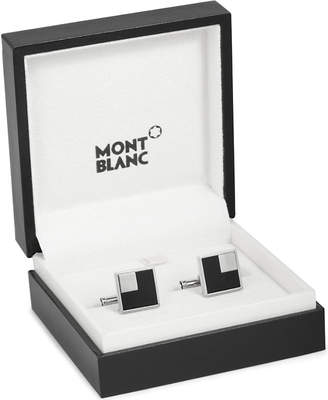 Montblanc Square onyx cufflinks
