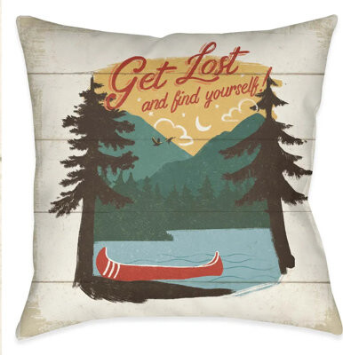 Laural Home Vintage Lakeside Polyester Throw Pillow