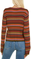 Thumbnail for your product : Autumn Cashmere Cotton By Boxy Stripe Rib Sweater