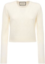 Thumbnail for your product : Gucci Gg Wool Knit Cropped Crewneck Top