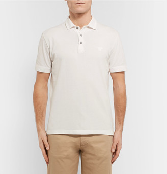 Canali Slim-Fit Stretch-Cotton Piqué Polo Shirt