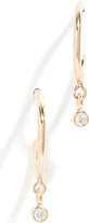 Thumbnail for your product : Zoë Chicco 14k Dangling Diamond Huggie Hoops