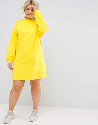 ASOS Curve Oversized Sweat Dress With Zip Detail
