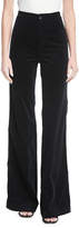 Thumbnail for your product : J Brand Isabella High-Rise Tailored Wide-Leg Velveteen Pants