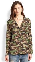 Thumbnail for your product : Equipment Blaise Silk Camouflage-Print Shirt