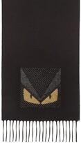 Thumbnail for your product : Fendi fringed micro stud Bag Bugs scarf