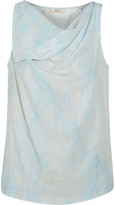 Thumbnail for your product : Erdem Blair draped printed silk top