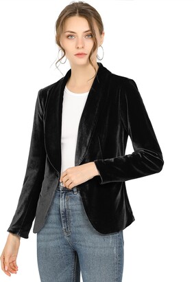 black velvet blazer womens uk