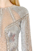 Thumbnail for your product : Silver Bead Embellished Tulle Dress