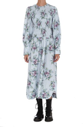 Ganni Floral Print Midi Dress