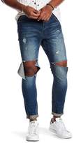 Thumbnail for your product : One Teaspoon Lightly Distressed Knee Cut Out Denim Jean