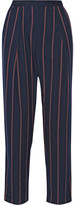 Thumbnail for your product : By Malene Birger Sega pinstriped twill tapered pants