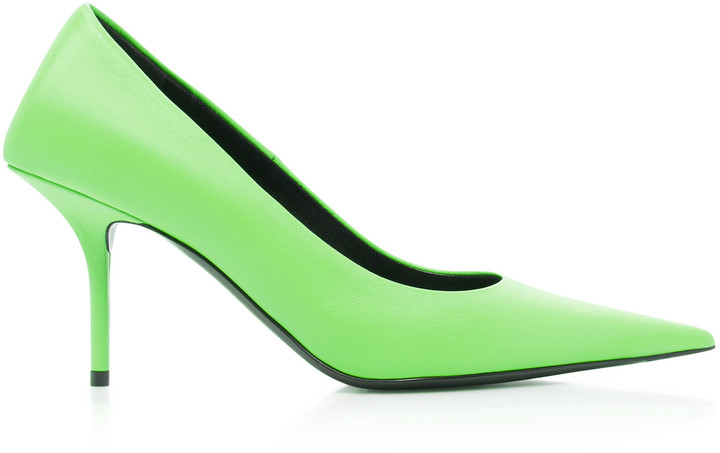balenciaga green heels