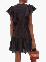 Thumbnail for your product : Etoile Isabel Marant Pleyel Ruffled Striped Cotton Blouse - Womens - Black