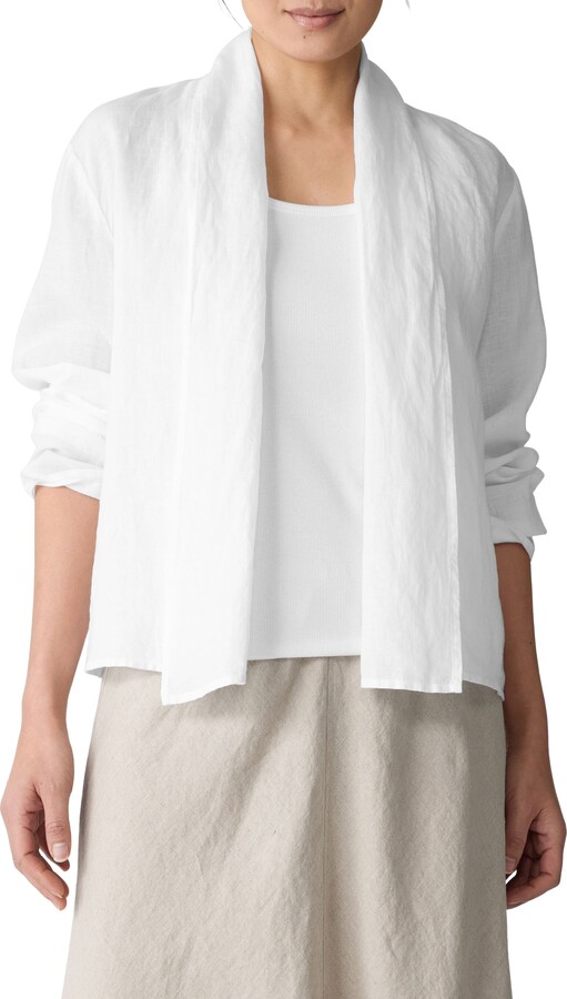 eileen fisher shawl collar