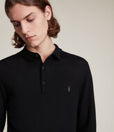Thumbnail for your product : AllSaints Mode Merino Polo | Size XS | Black