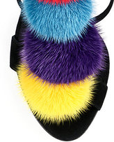 Thumbnail for your product : Brian Atwood Genie Suede & Mink Fur Sandals