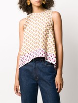 Thumbnail for your product : Olivia Palermo Optic-Print Trapeze Vest