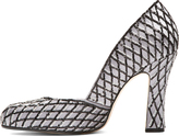 Thumbnail for your product : Marc Jacobs Grey Fishnet Sequined Pumps