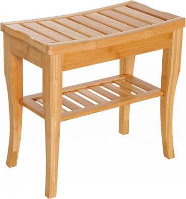 Long Bamboo Shower Bench Seat