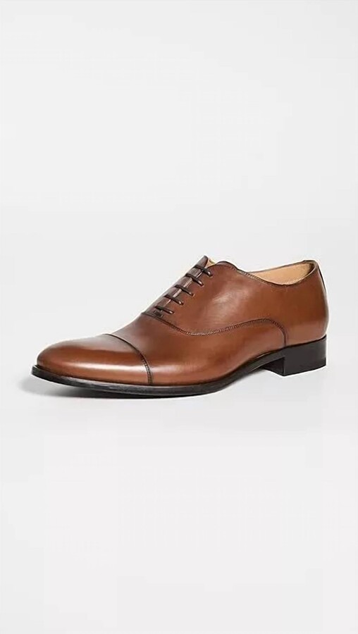 Men's Forley Leather Cap Toe Oxford In Cuoio Luc Ant