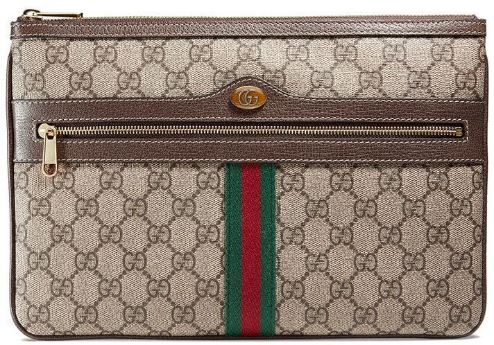 Gucci GG Supreme Web Ophidia Pouch - ShopStyle Clutches